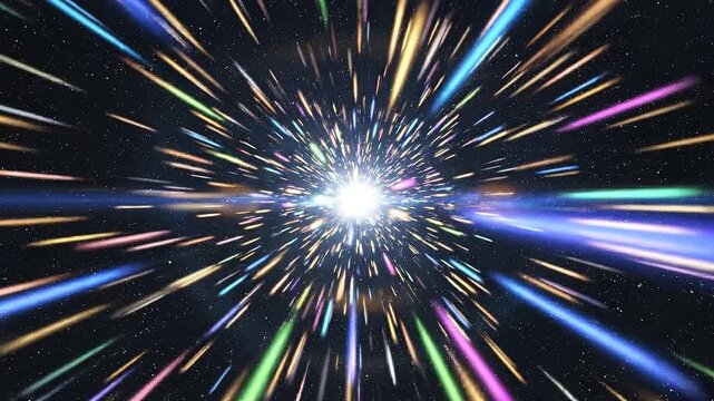 Abstract Hyperspace Warp Speed Motion Blur Background