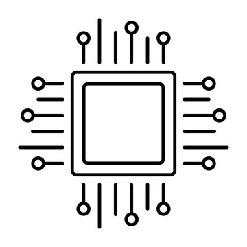 CPU Processor linear icon