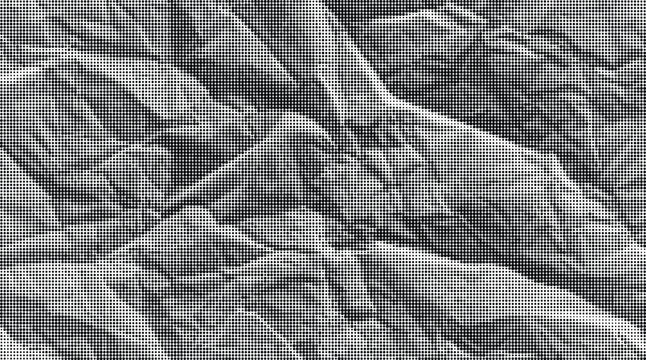 A wrinkled gray fabric texture fills the frame