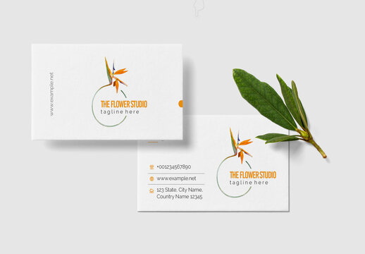 Elegant Flower Studio Business Card