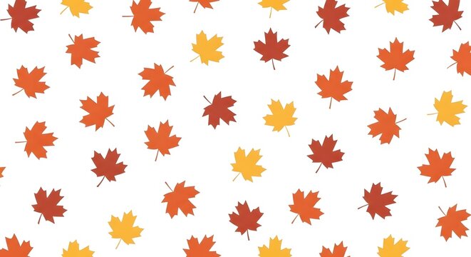 Independence day transparent maple leaves pattern autumn fall foliage graphic