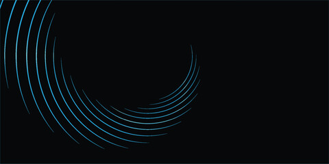 Minimal dark background with teal concentric curved lines. © MohSamsudin