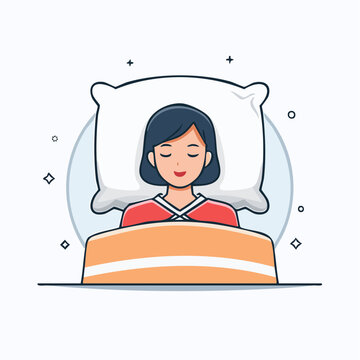 Woman Sleeping Peacefully in Bed