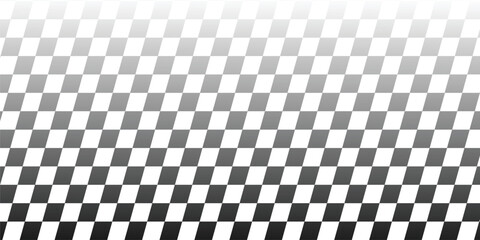 Obraz premium Gradient checkered pattern background with finish line race car moto sport checkered competition abstract background monochrome challenge tournament automotive formula 1 motocross