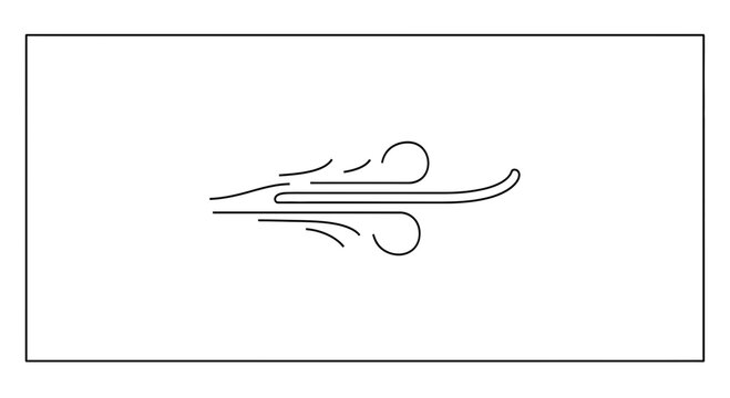 Abstract wind blowing lines and swirls, representing air movement and weather