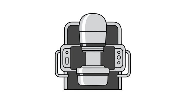 Smartphone recording setup with a microphone on a stand, illustrating mobile content creation.