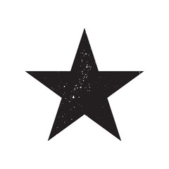 Obraz premium Distressed Star Grunge Stamp. Vector Design Isolated on White Background