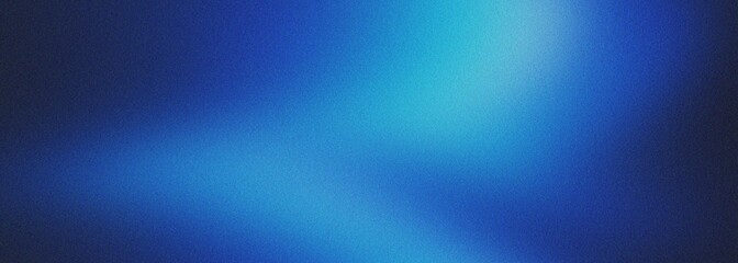 Obraz premium Vibrant blue abstract background with soft luminous light flares and grainy texture effect creating dynamic smooth flow for artistic digital projects and creative screens.