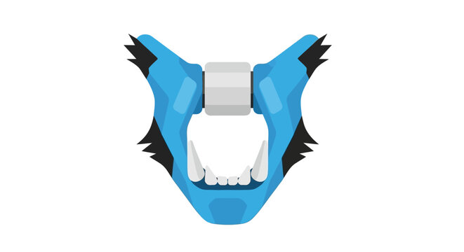 Detailed Illustration of Animal Jaw and Teeth Structure.
