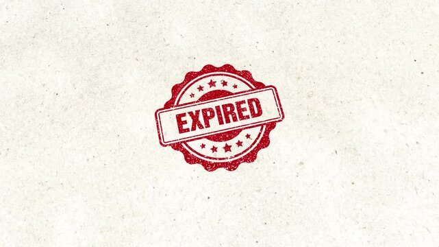 Expired Wooden Rubber Stamp Seal Animation