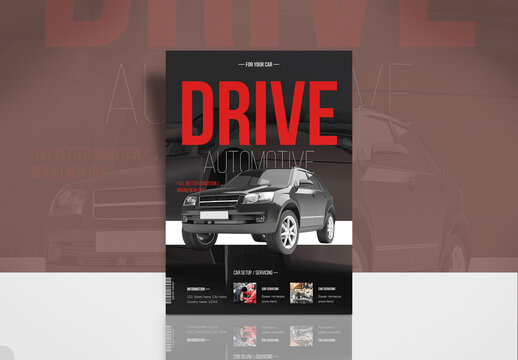 Car Wash Garage Service & Detailing Flyer Layout