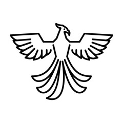 Fototapeta premium phoenix outline icon. phoenix illustration.