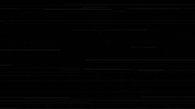 Flickering Video Tape Lines on Black Background, Glitch Screen Animation, Analog VHS Static, Signal Distortion, CRT Tracking Noise, Retro Data Corruption 4k video