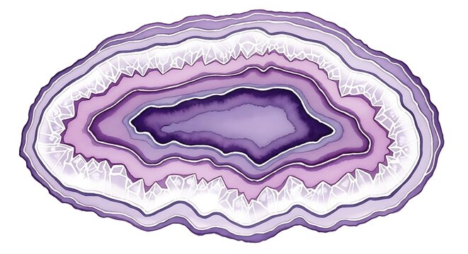Abstract purple geode agate crystal texture background with gold veins luxury marble art