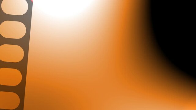 Orange and White Light Leaks Transition with Film Reel Effect