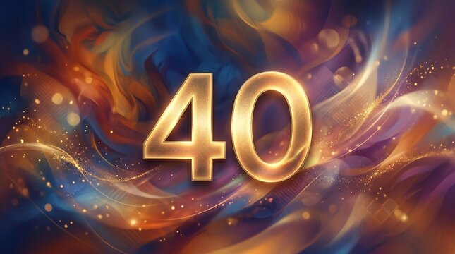 3d render of a happy new year symbol glittering golden