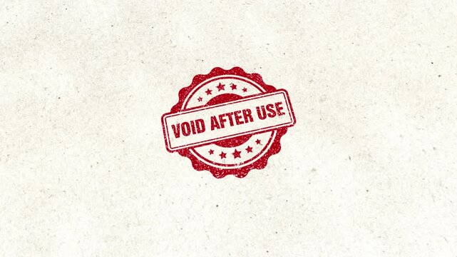 Void After Use Wooden Rubber Stamp Seal Animation