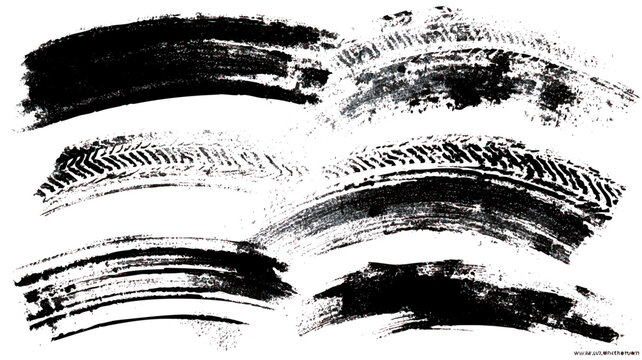 Drift Skid Overlay PNG, Tire Track Grunge Texture