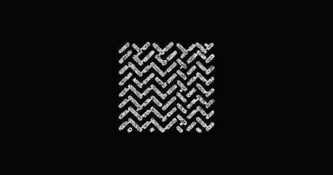 Sketch tweed fabric icon animation - smooth progressive reveal