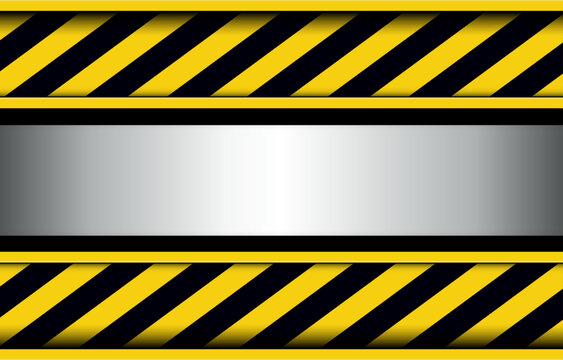 Background with emergency warning stripes, yellow black stripes danger symbol.