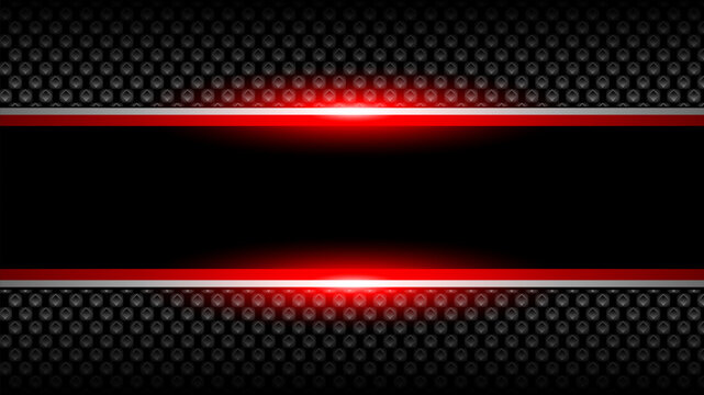 Red and black background with dots pattern, abstract industrial metal style background.