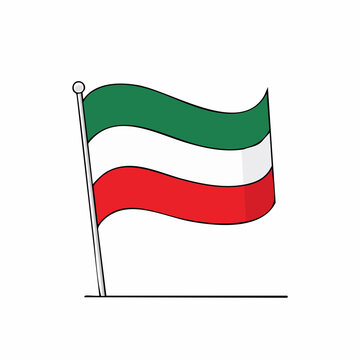 Illustration of the flag of Iran