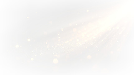 Naklejka premium Warm glowing spotlight beams with sparkling dust overlay PNG