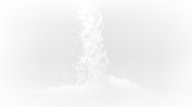 Transparent waterfall current with dynamic splash motion PNG
