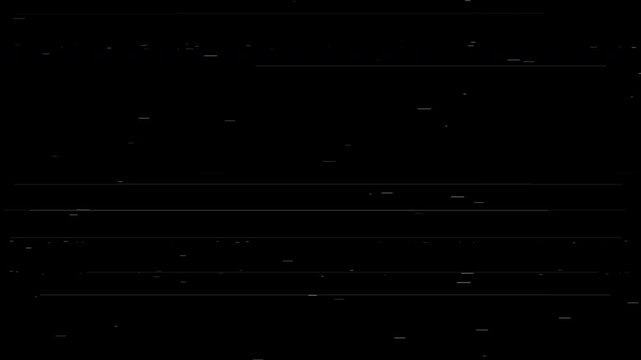 Black Distressed Grunge Texture with Flickering White Grain Marks, Vintage Analog Static, Scratched Film Effect, VHS Noise Background 4k video