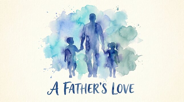 Happy Father's Day Watercolor Painting