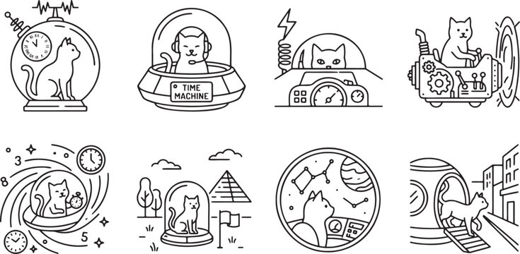 Time traveling cats with time machines and crystal balls