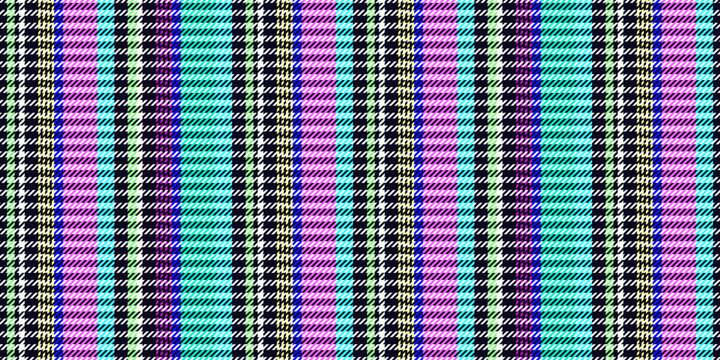 A vibrant, modern pattern with a neon effect and houndstooth texture. A trendy geometric design