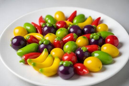 colorful luk chip thai desserts