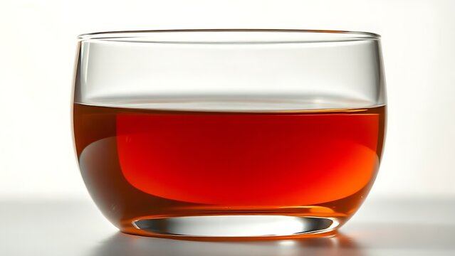 Layers of amber liquid in a glass with subtle color gradations.