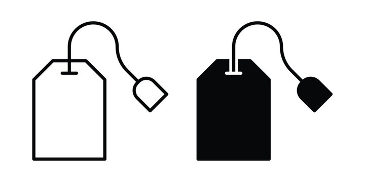 Tea bag icon on white background, simple icons.