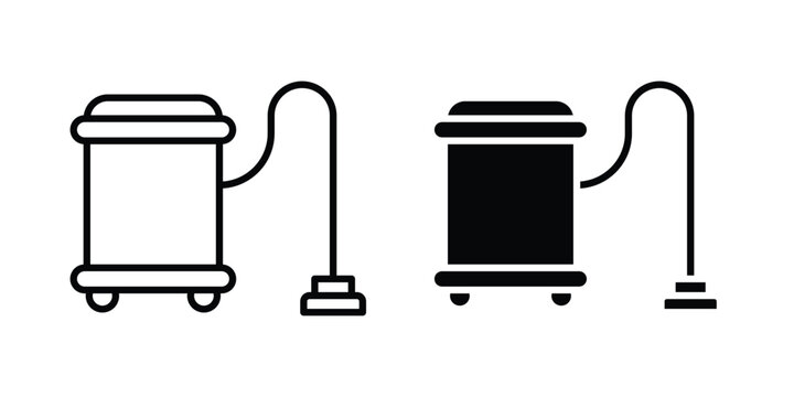 Vacuum cleaner icon on white background, simple icons.