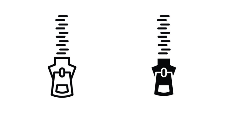 zipper icon on white background, simple icons.