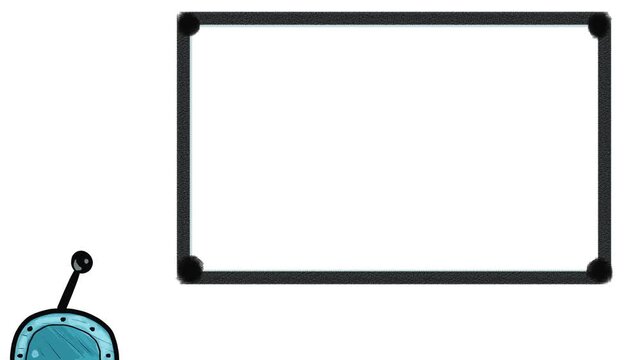 A metal mechanism in the form of a lever on a semicircular base periodically switches. There's a frame nearby.