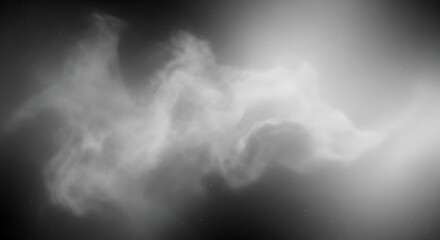 Fototapeta premium Ethereal cosmic nebula with glowing stars against a dark smoky abstract background