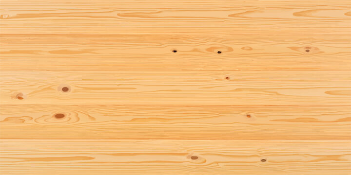 Light yellowish brown wooden planks with natural knots and horizontal grain