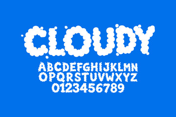 Fototapeta premium bubble cloudy alphabet style