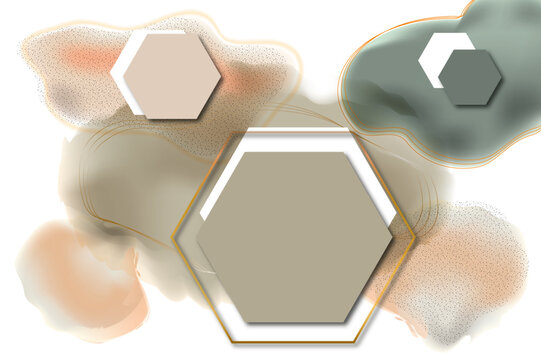 Layout Wasserfarbe Sechseck 1