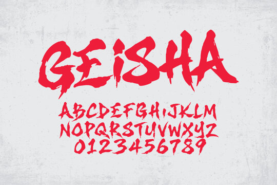 japan brush font style