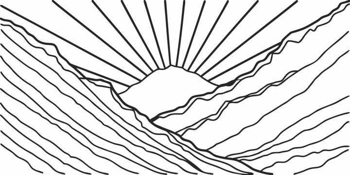 abstract cross hatched lines with radiating pattern on a white background