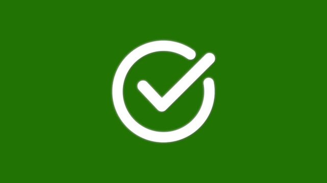 check mark on white background. Check mark symbol. approved tick mark icon, Check mark icon animation , right mark icon.