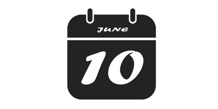 Complete set of minimalist calendar icons featuring daily dates from 1 to 31 for the months of June 2026