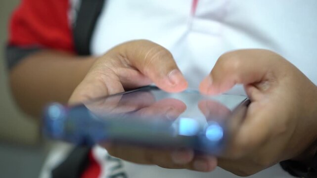 People using Mobile phones online shoping posts social media chatting to friends on application