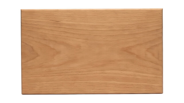 Square light wood plank isolated on transparent background
