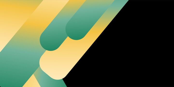 Abstract geometric background featuring slanted rounded capsule shapes with a soft yellow and green gradient on a black backdrop.