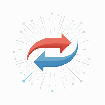 Red and Blue Arrows in Circular Motion